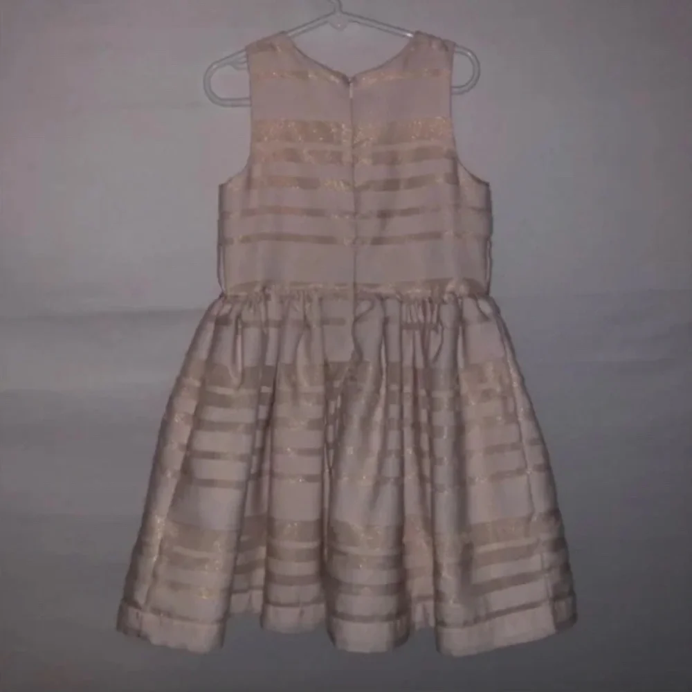 Kid's Tahari Pink Striped Formal Dress - Picture 7 of 10